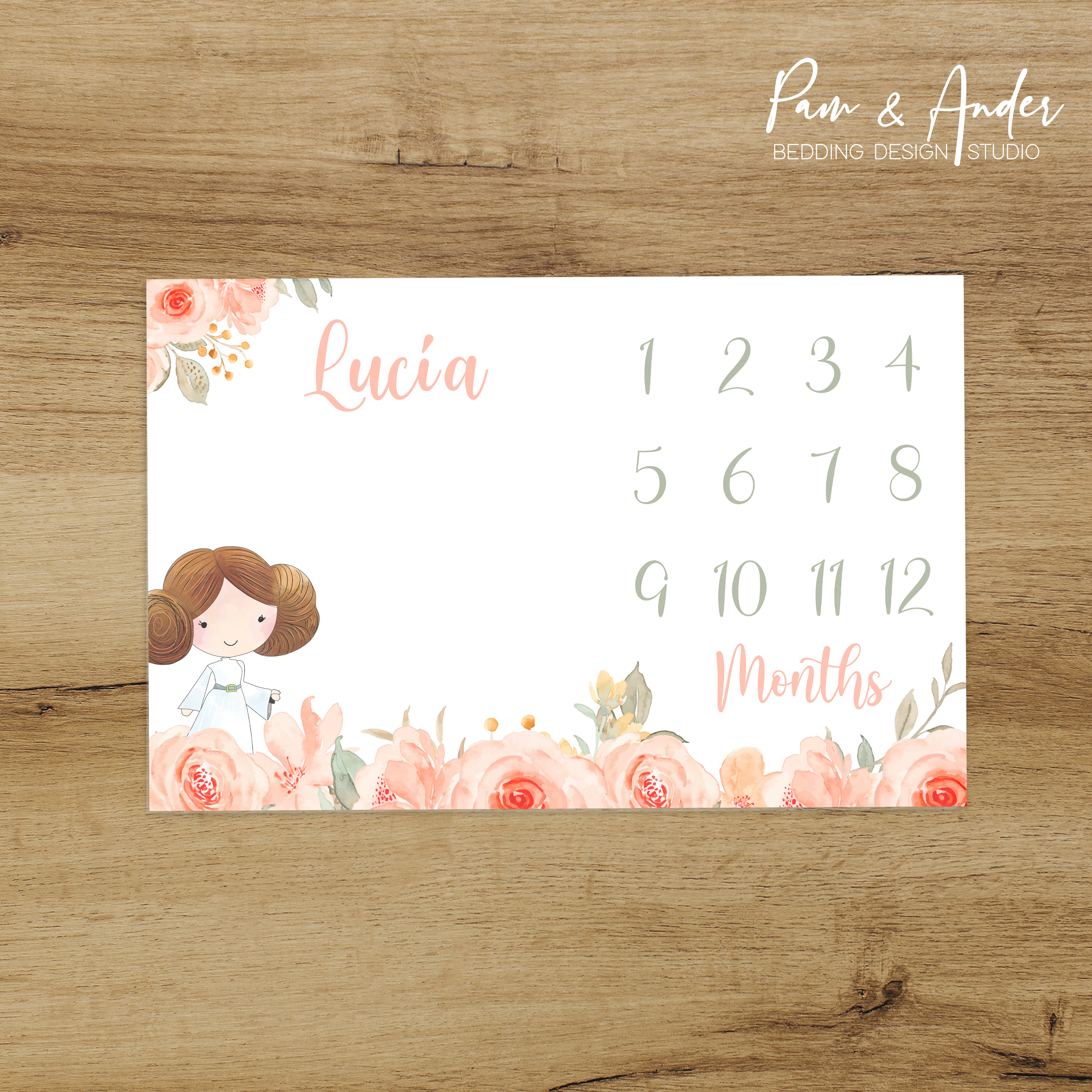 Floral Star Wars Milestone blanket