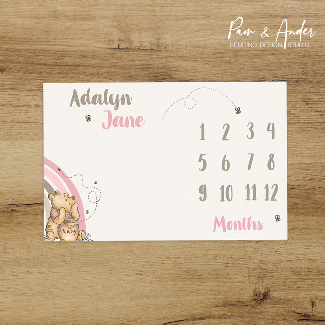 Winnie the Pooh Girl Milestone blanket Hover Image