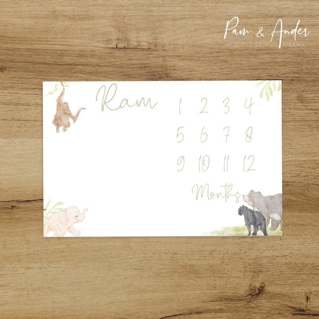 Jungle Book Boy Milestone blanket Hover Image