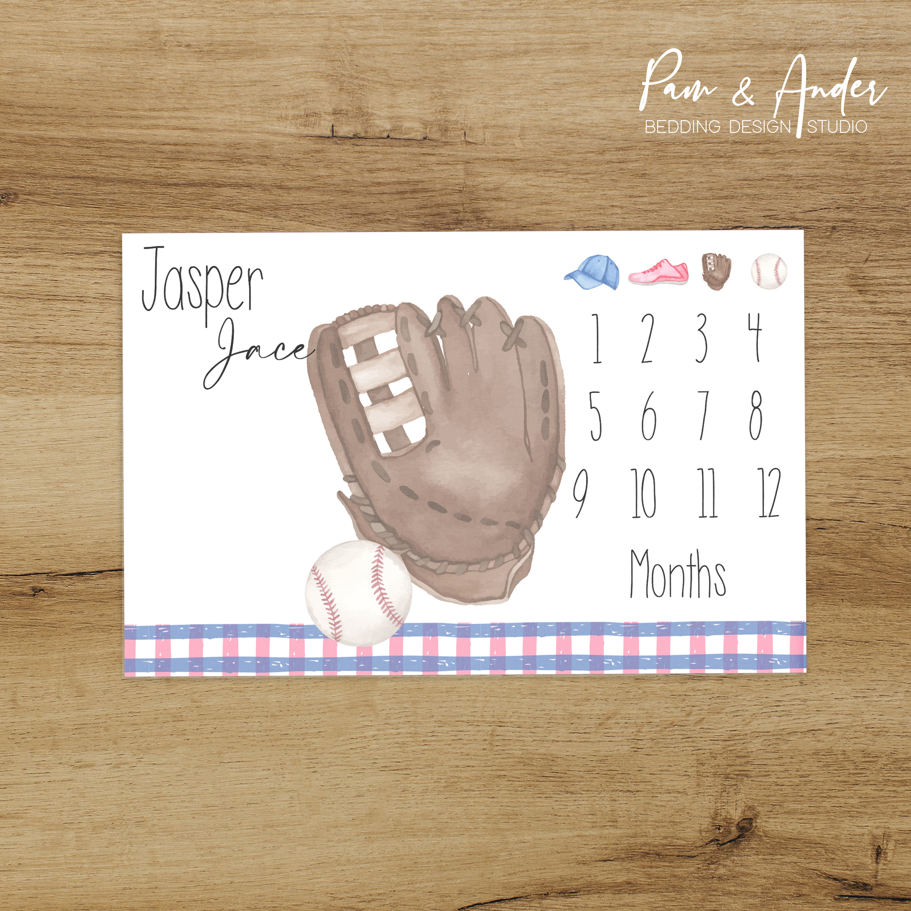 Baseball Milestone blanket