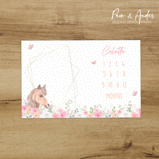 Horse Girl Milestone blanket Hover Image