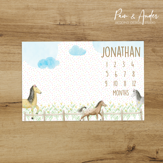 Horse Boy Milestone blanket Hover Image