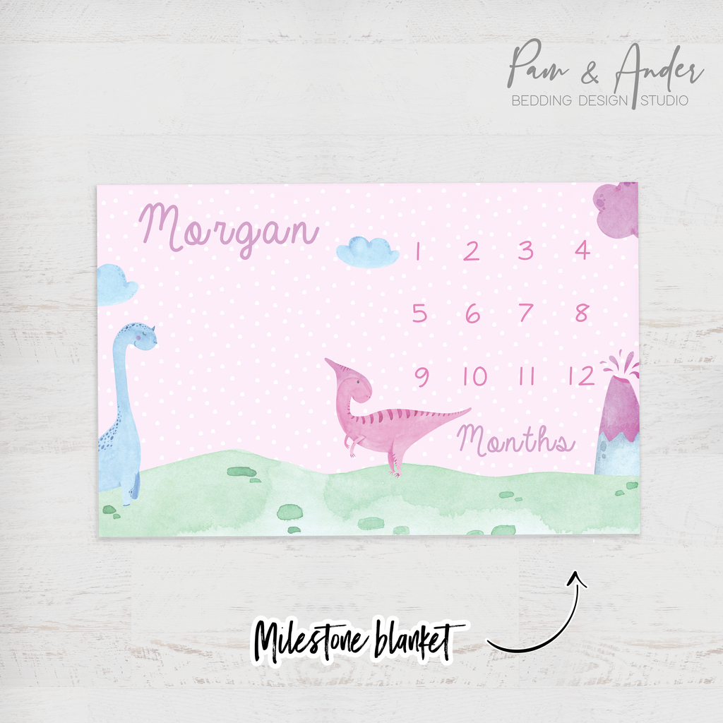 Pink Dinosaur Accessories set