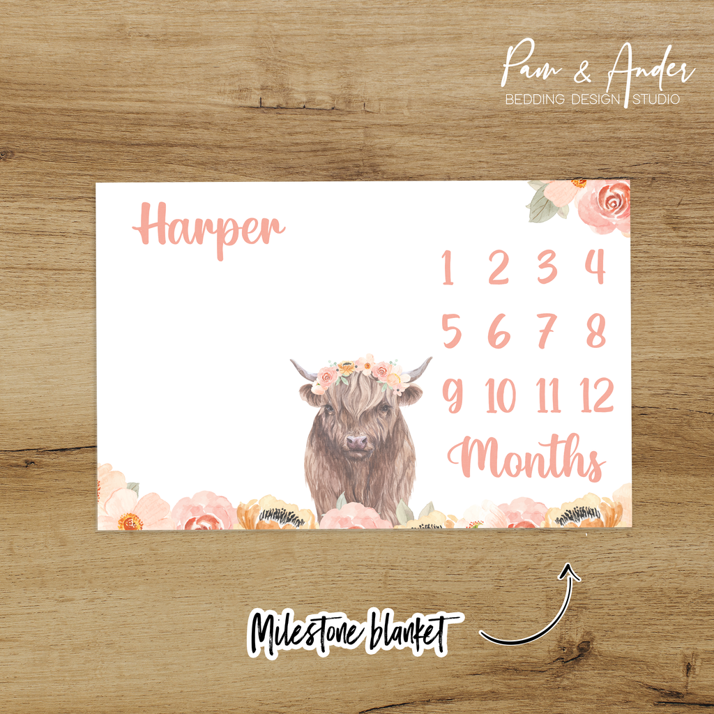 Highland Cow Girl Accessories set