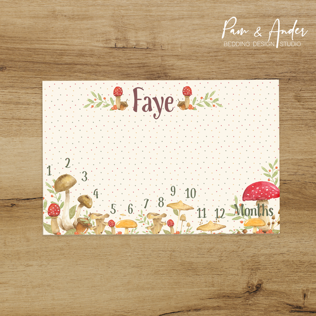 Mushroom Milestone blanket Hover Image