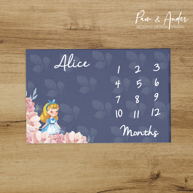 Alice in Wonderland Milestone blanket Hover Image