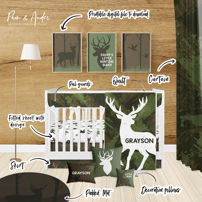 Hunting Crib bedding set Main Image