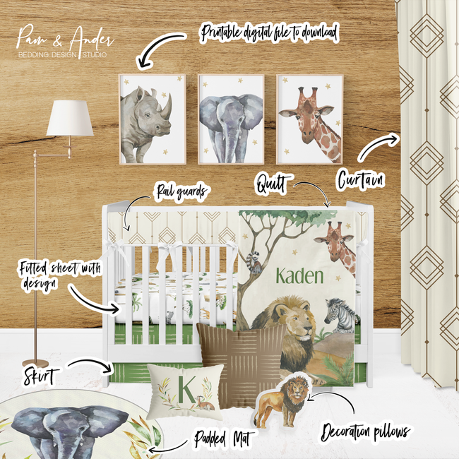 Safari Crib bedding set Main Image