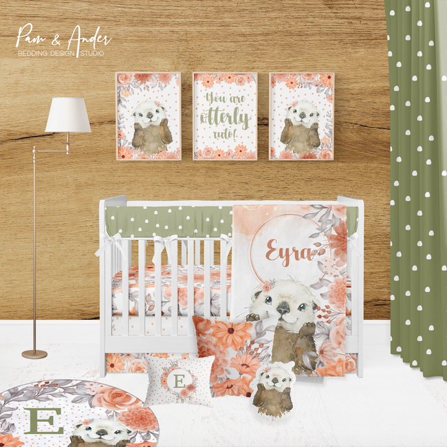 Otter Crib bedding set Hover Image