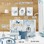 Penguin Boy Crib bedding set