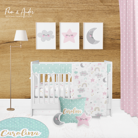 Cute Pattern Crib bedding set