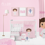 Pink Princess Leia Crib bedding set