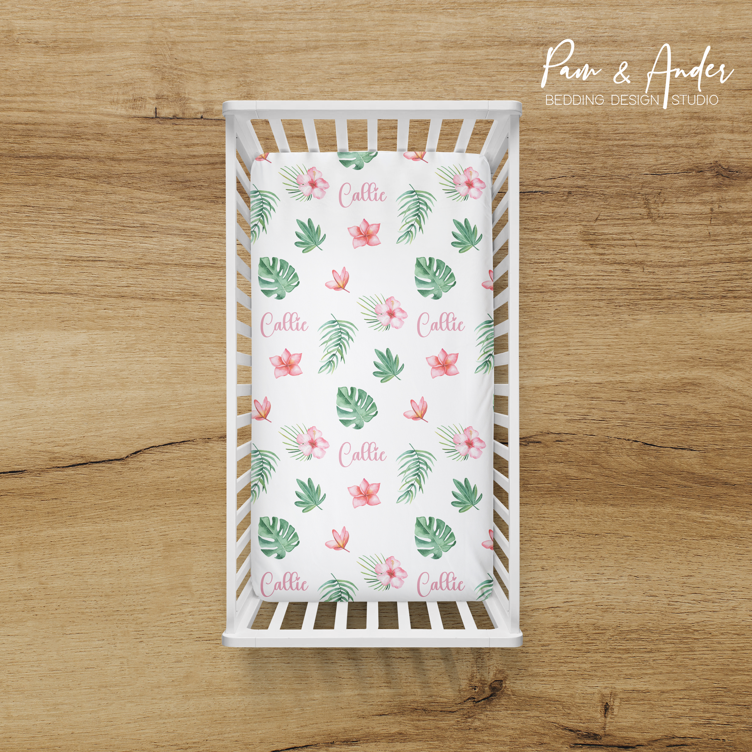 Flamingo Girl Fitted sheet