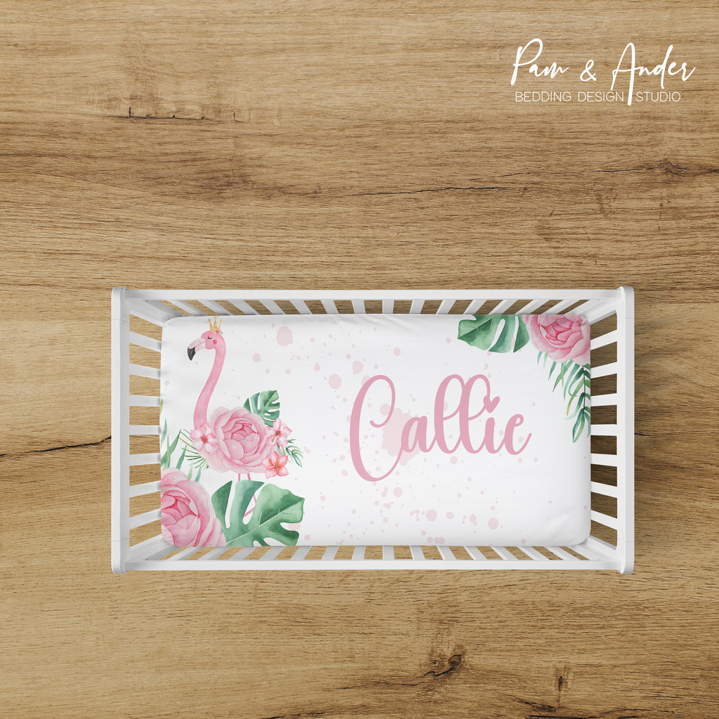 Flamingo Girl Fitted sheet