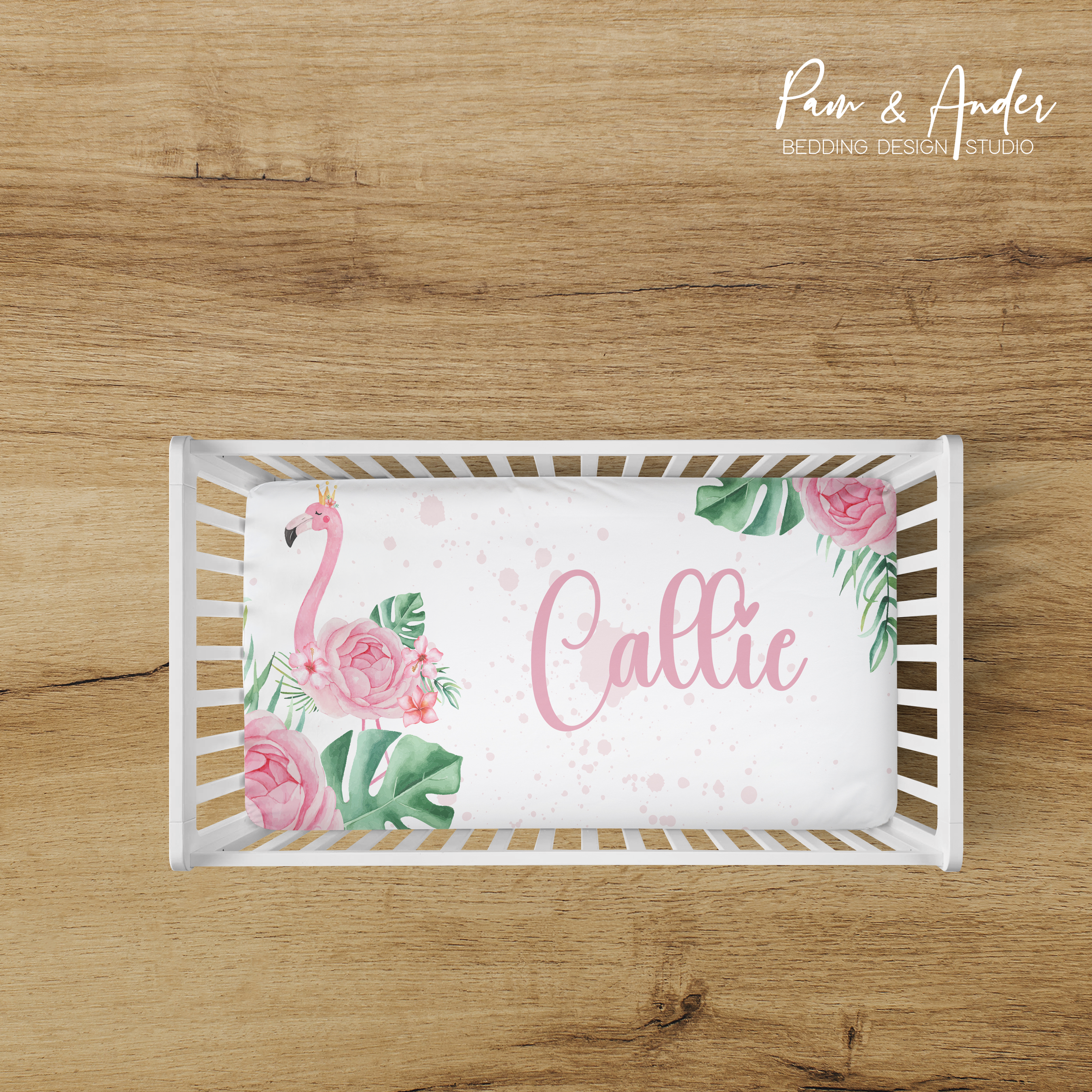 Flamingo Girl Fitted sheet