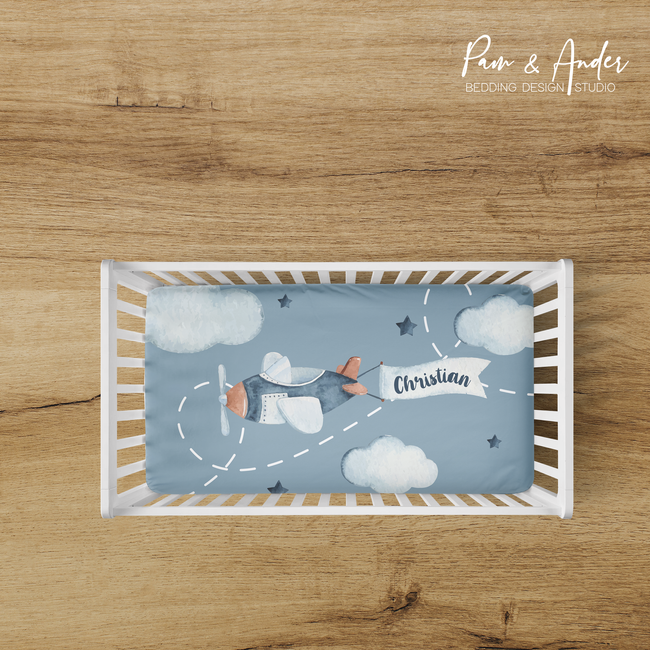 Plane Boy Fitted sheet Hover Image