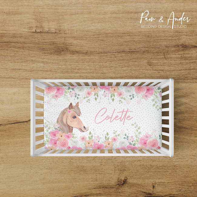 Horse Girl Fitted sheet Hover Image