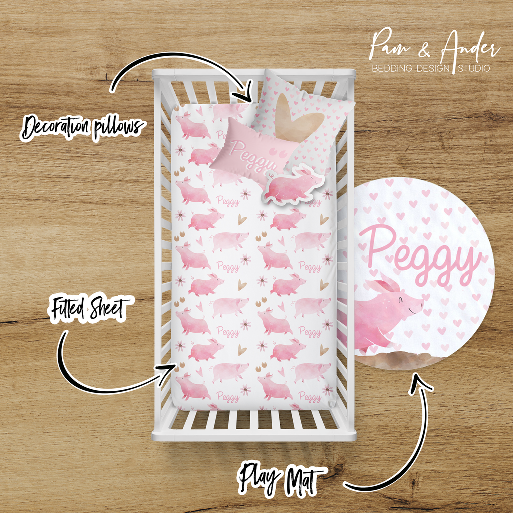Pig clearance crib bedding