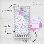 Pink Dinosaur Crib Bedding Set