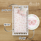 Vintage Butterfly Crib bedding set