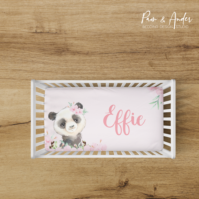 Panda Girl Fitted sheet Hover Image