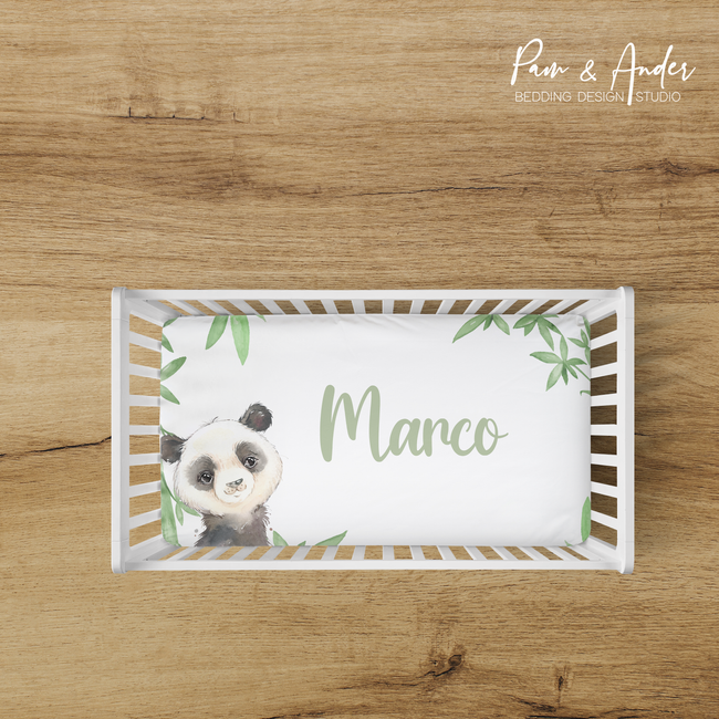 Panda Boy Fitted sheet Hover Image