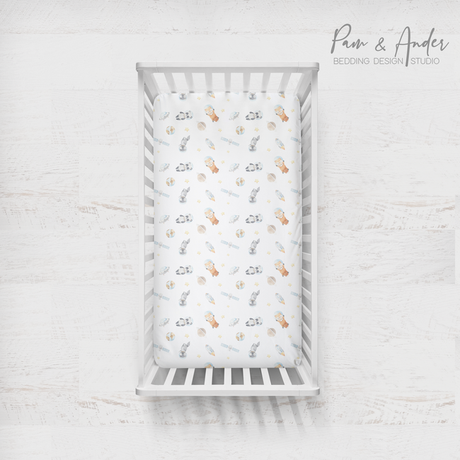 Astronaut Animals Boy Fitted sheet Main Image