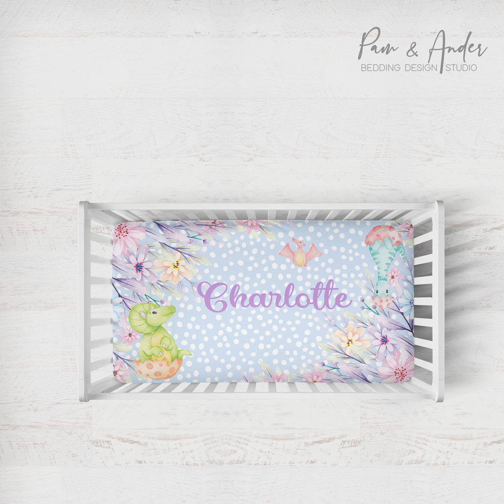 Dinosaur Girl Fitted sheet