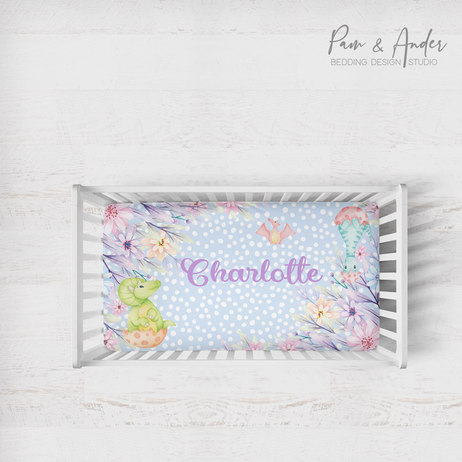 Dinosaur Girl Fitted sheet Hover Image