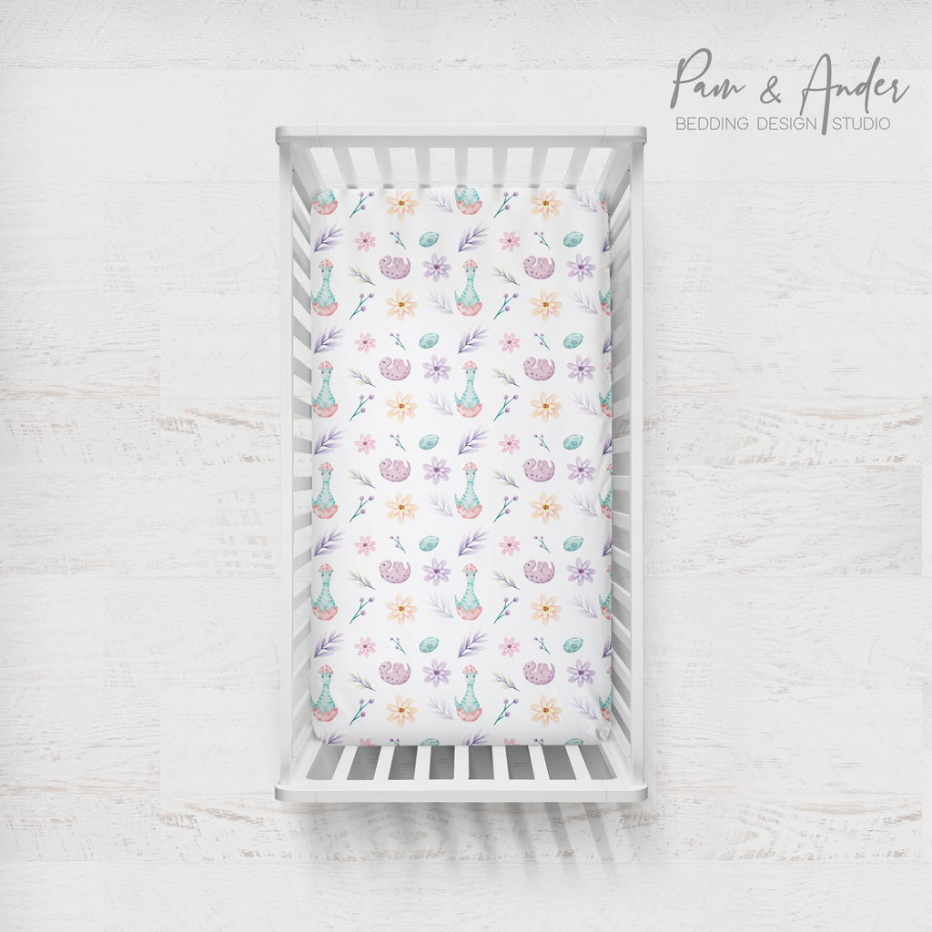 Dinosaur Girl Fitted sheet