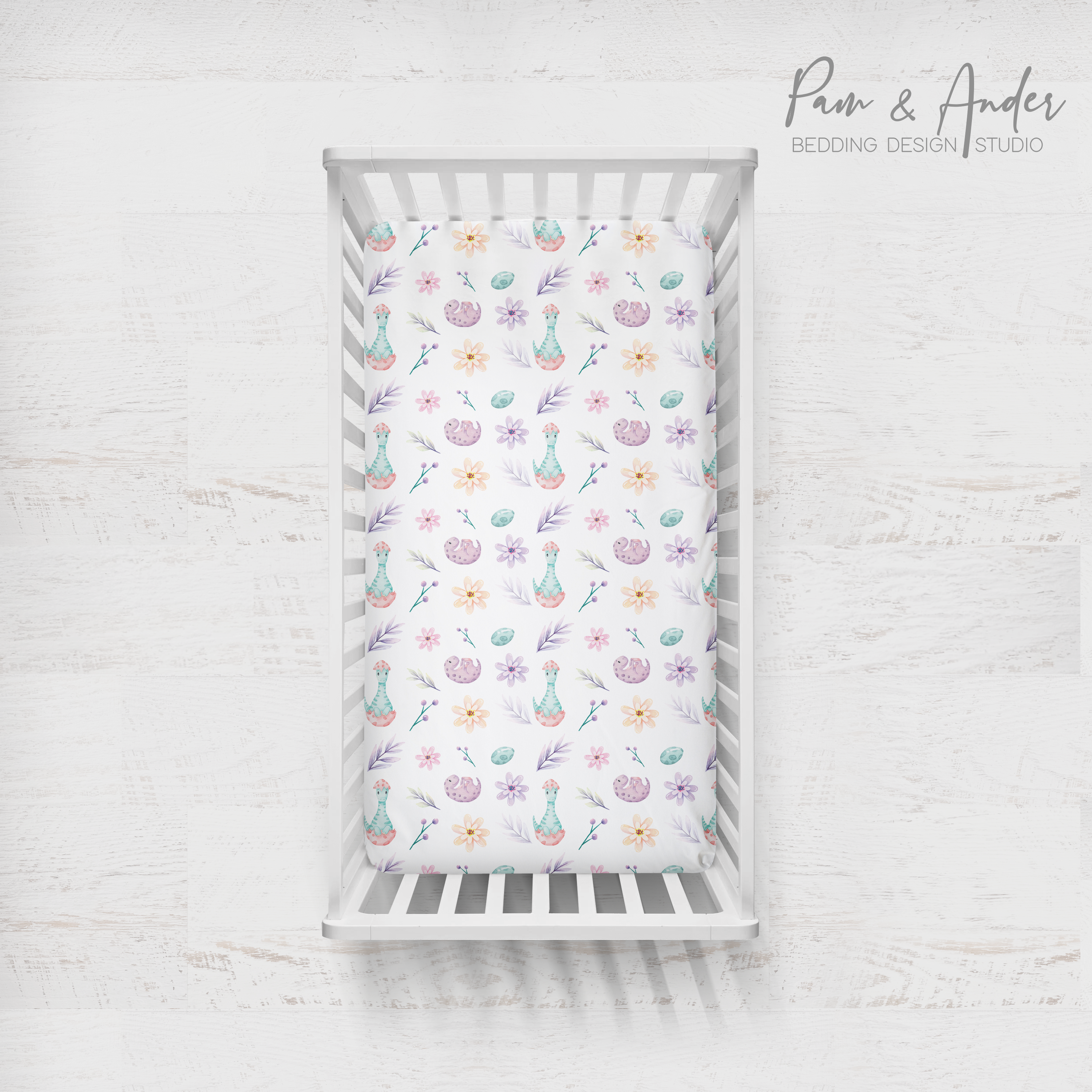 Dinosaur Girl Fitted sheet