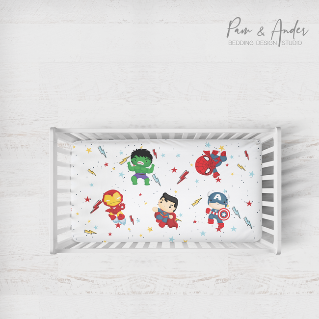 Superheroes Fitted sheet Hover Image
