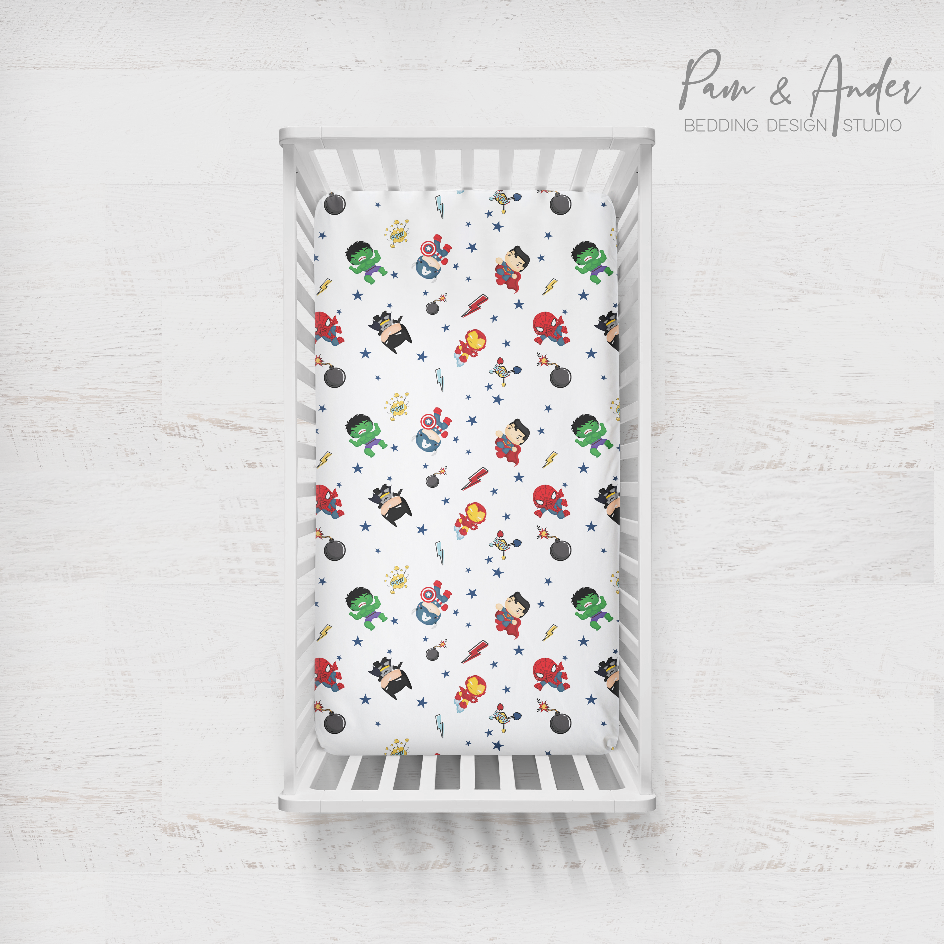 Superheroes Fitted sheet