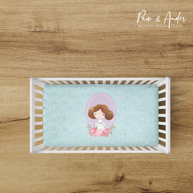 Blue Star Wars Girl Fitted sheet Hover Image