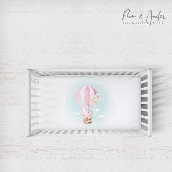 Unicorn Pink Fitted sheet Hover Image