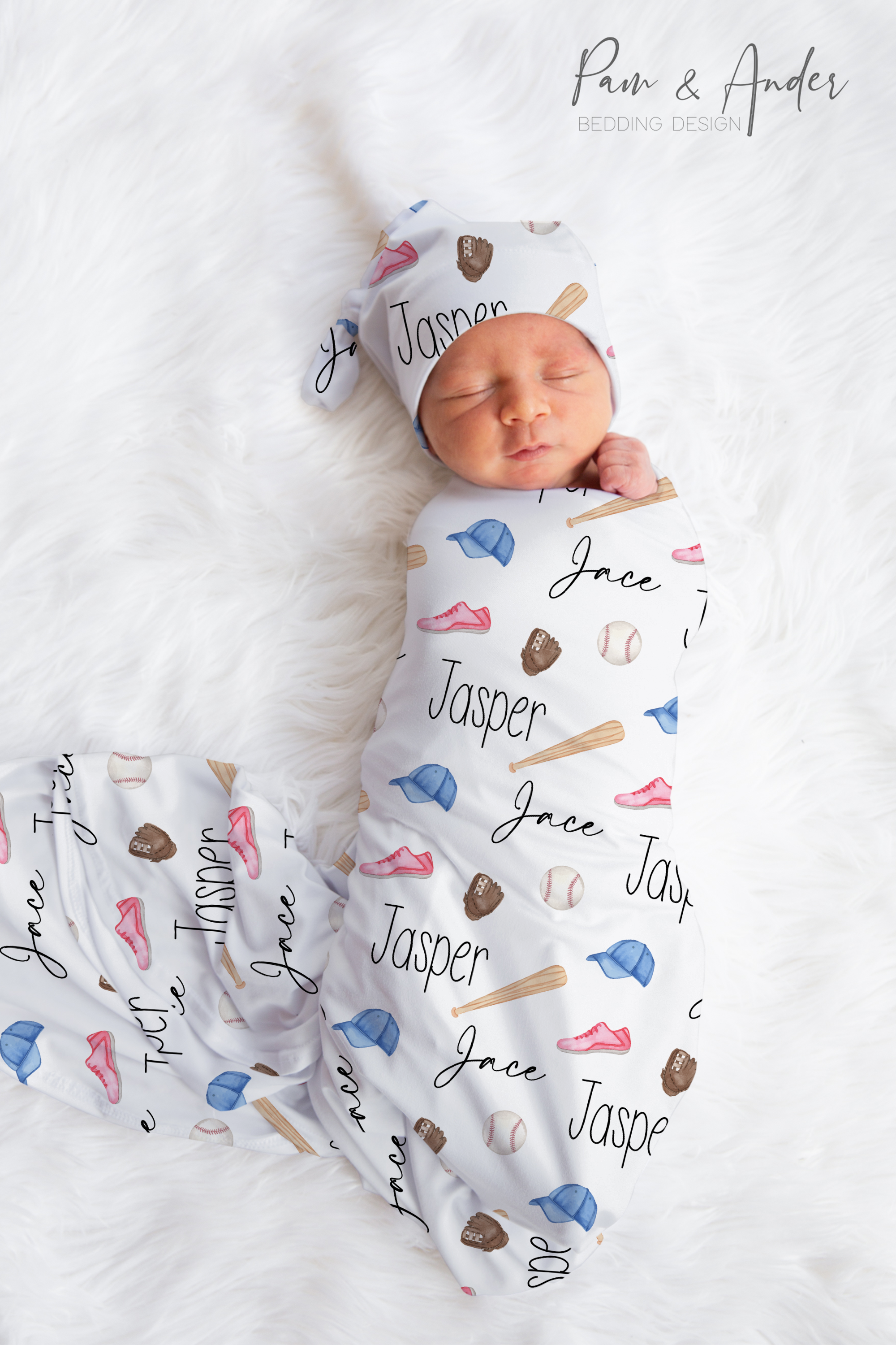 Baseball Boy Swaddle Set