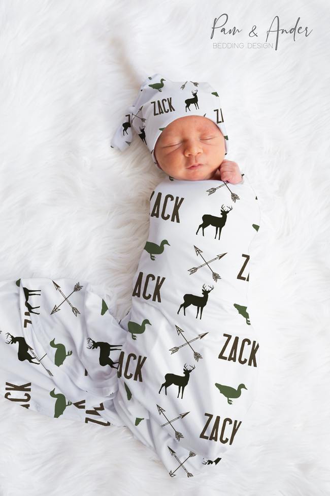 Hunting Baby Boy Swaddle Set Hover Image