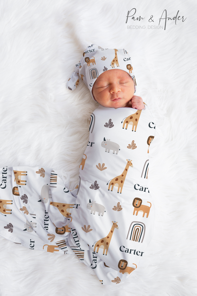 Safari Baby Unisex Swaddle Set Hover Image
