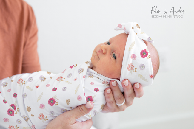 Little Flowers Baby Girl Swaddle Set Hover Image