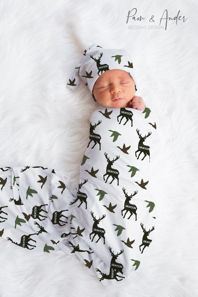 Hunting Baby Boy Swaddle Set Hover Image