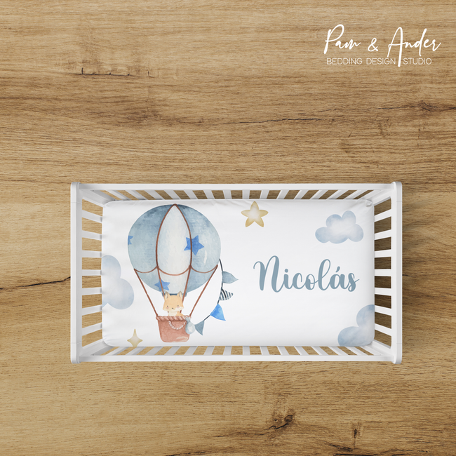 Hot Air Balloon Boy Fitted sheet Hover Image