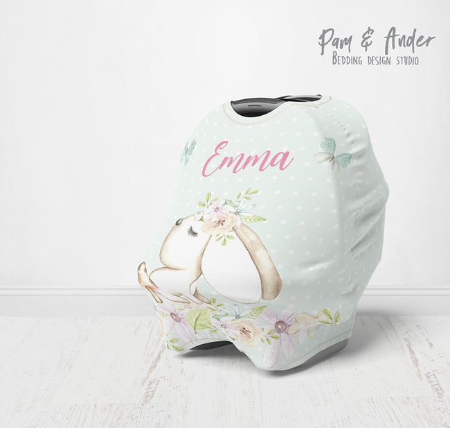 Woodland Animals Baby Girl Multi-use Cover Hover Image