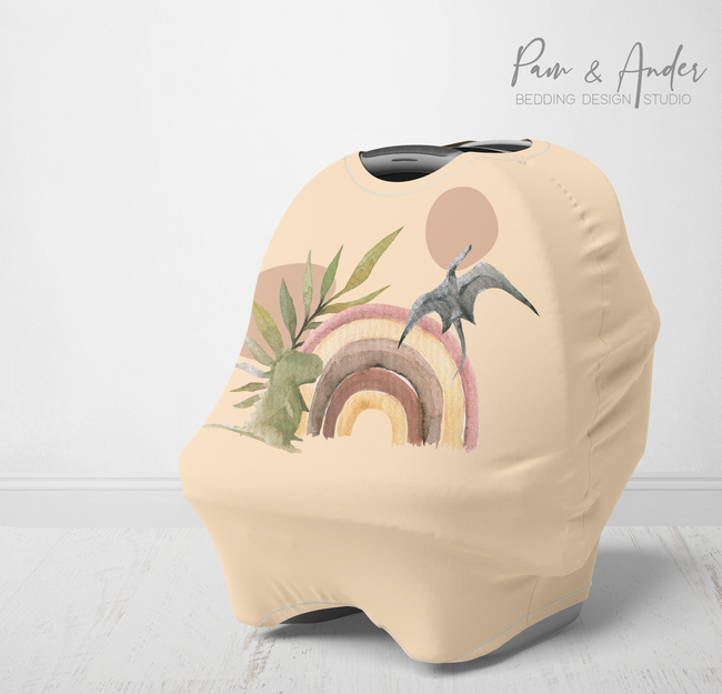 Dinosaur and Rainbows Multi-use cover Hover Image