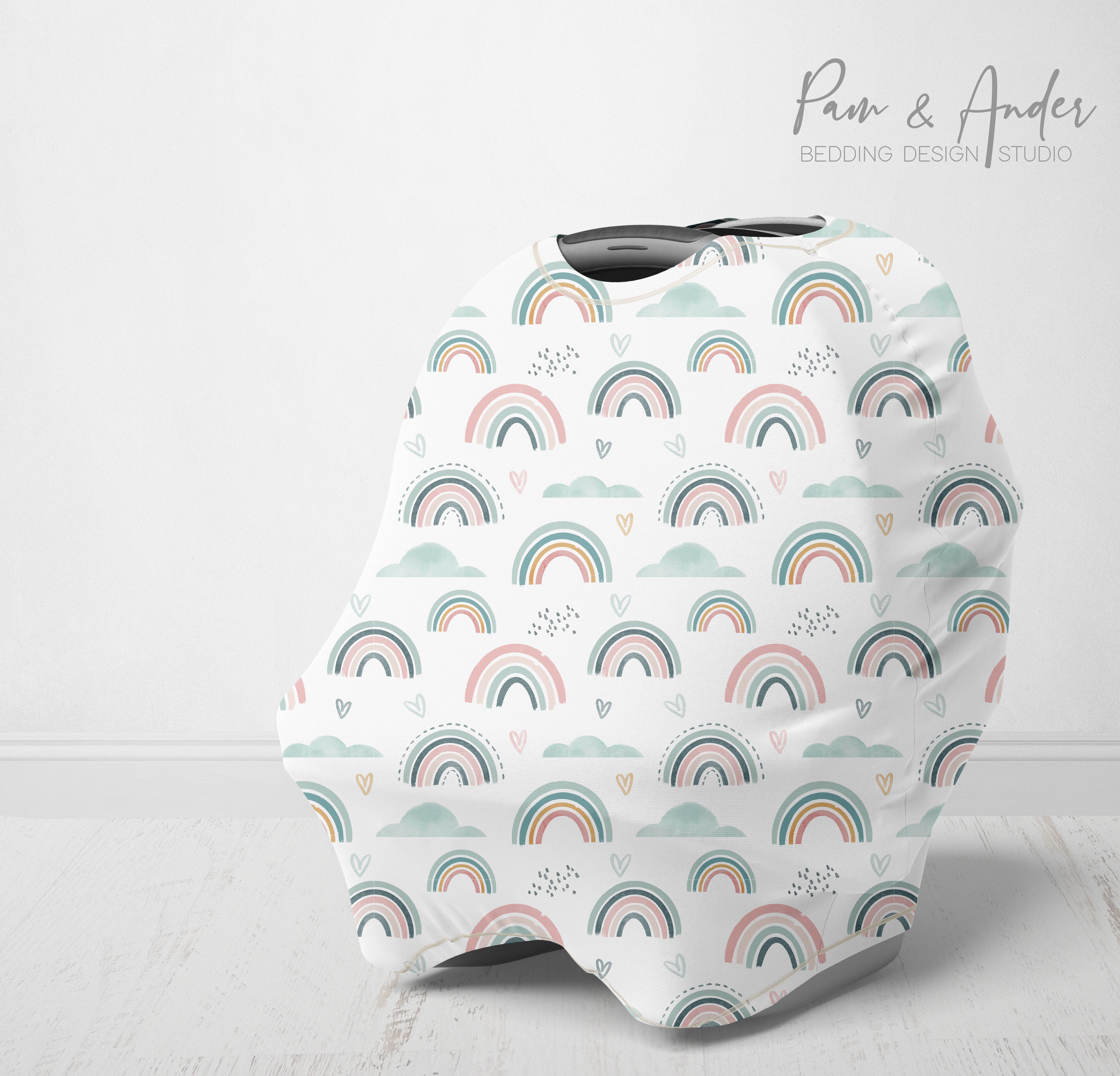 Watercolor rainbow multi-use cover