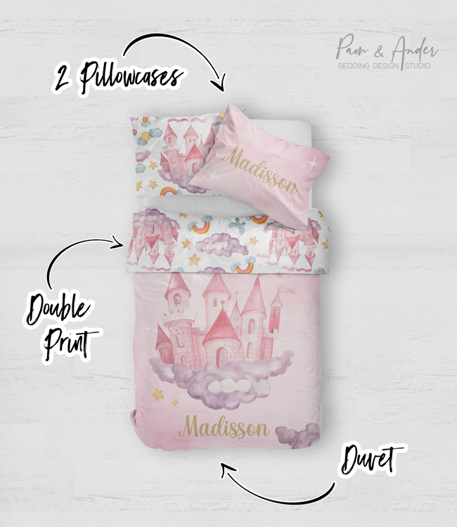 Castle Pink Bedding set Main Image