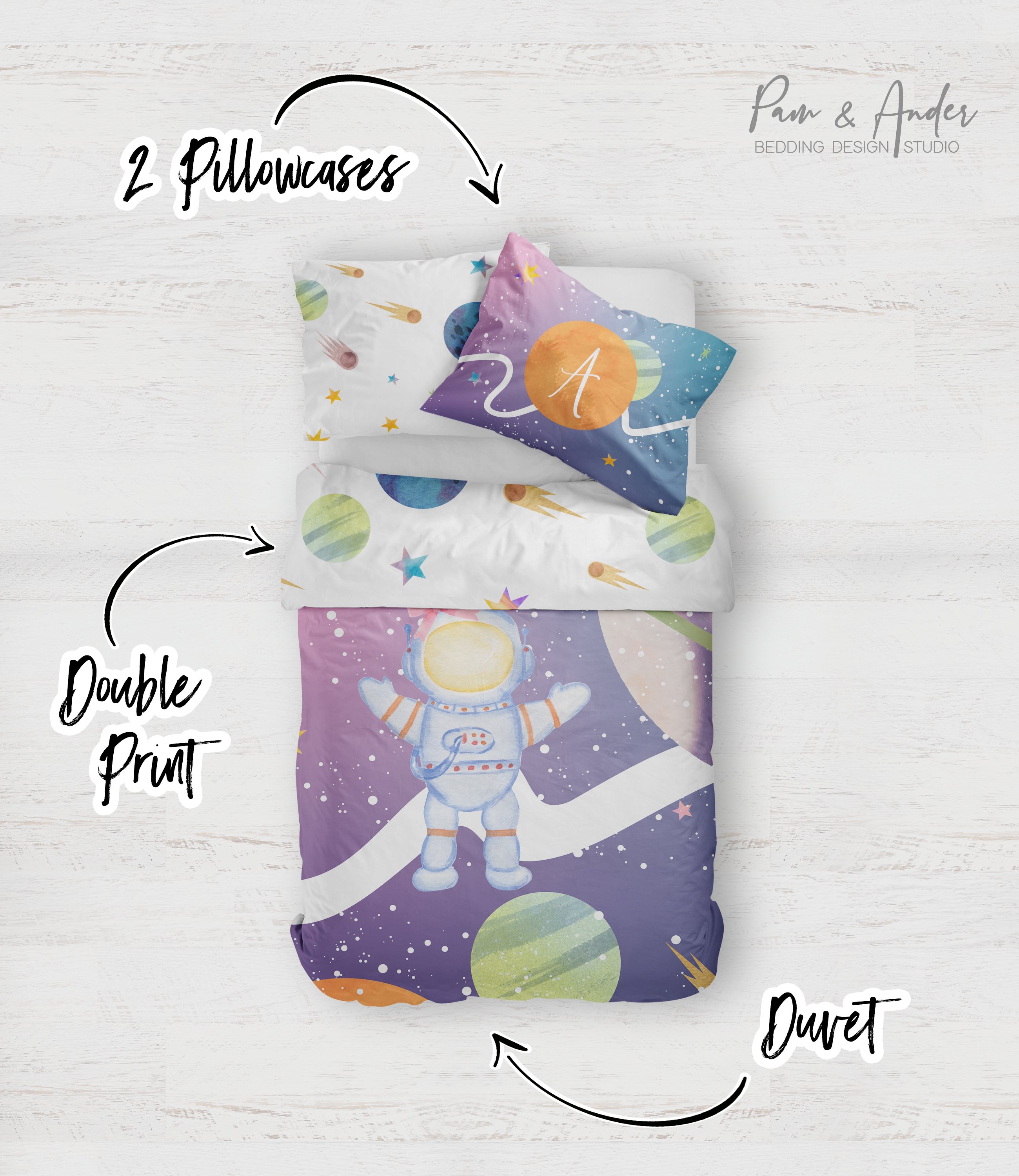 Space Girl Bedding set