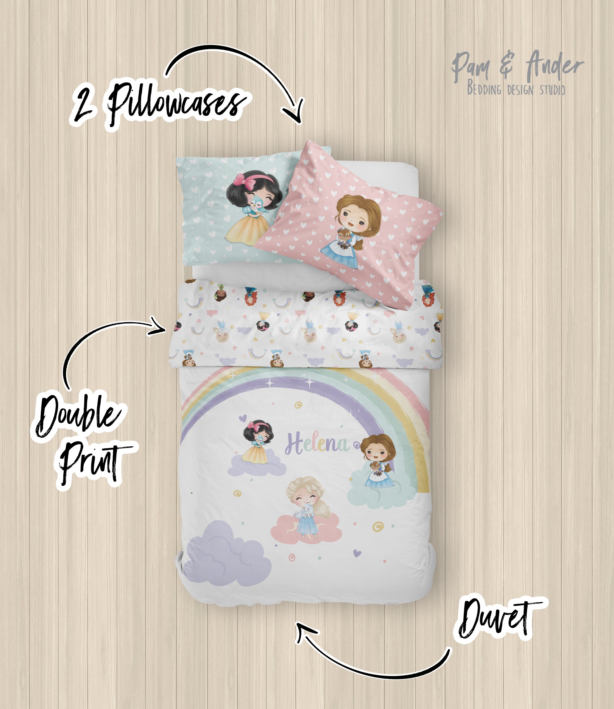 Princesses bedding set