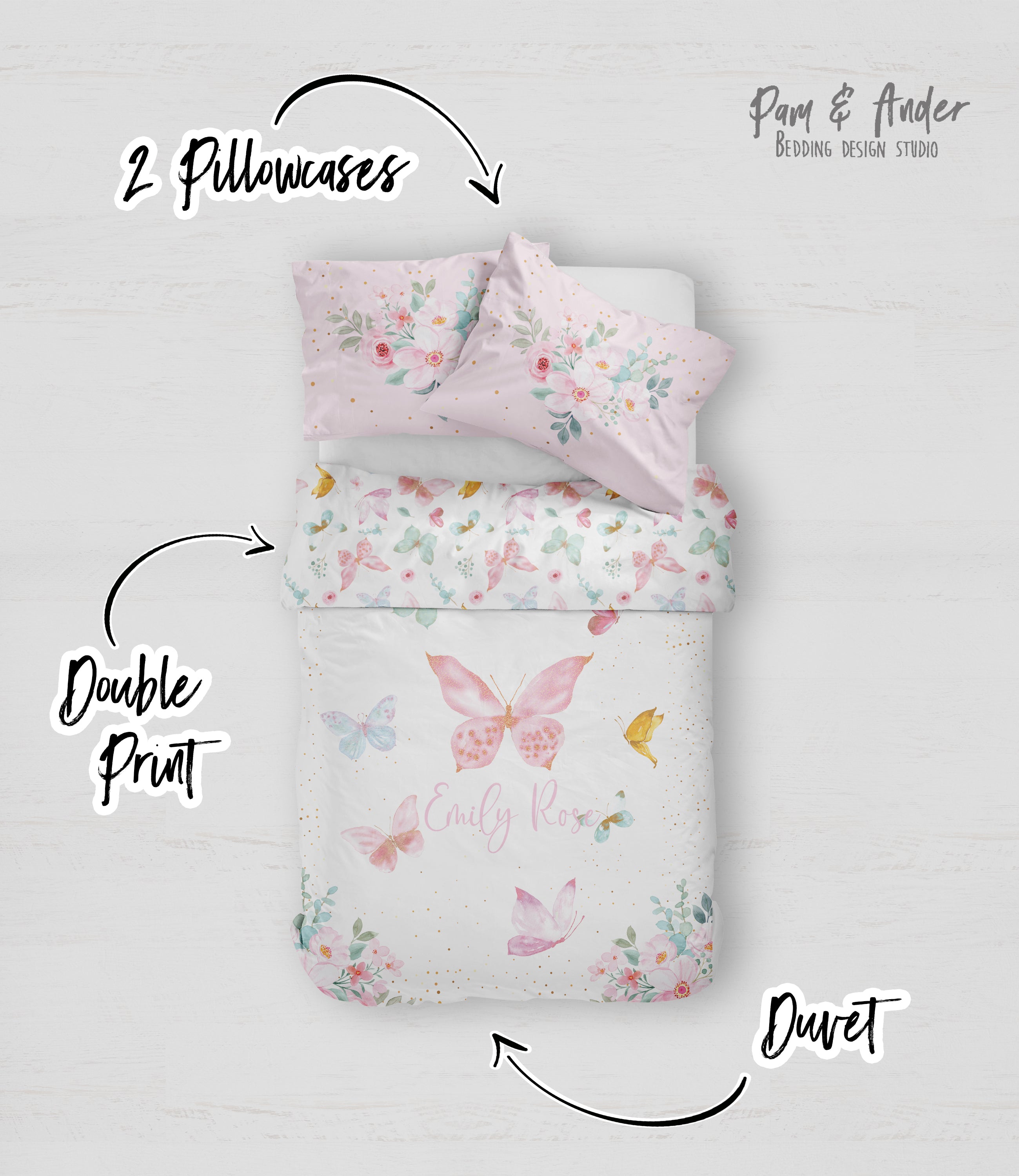 Butterfly bedding set