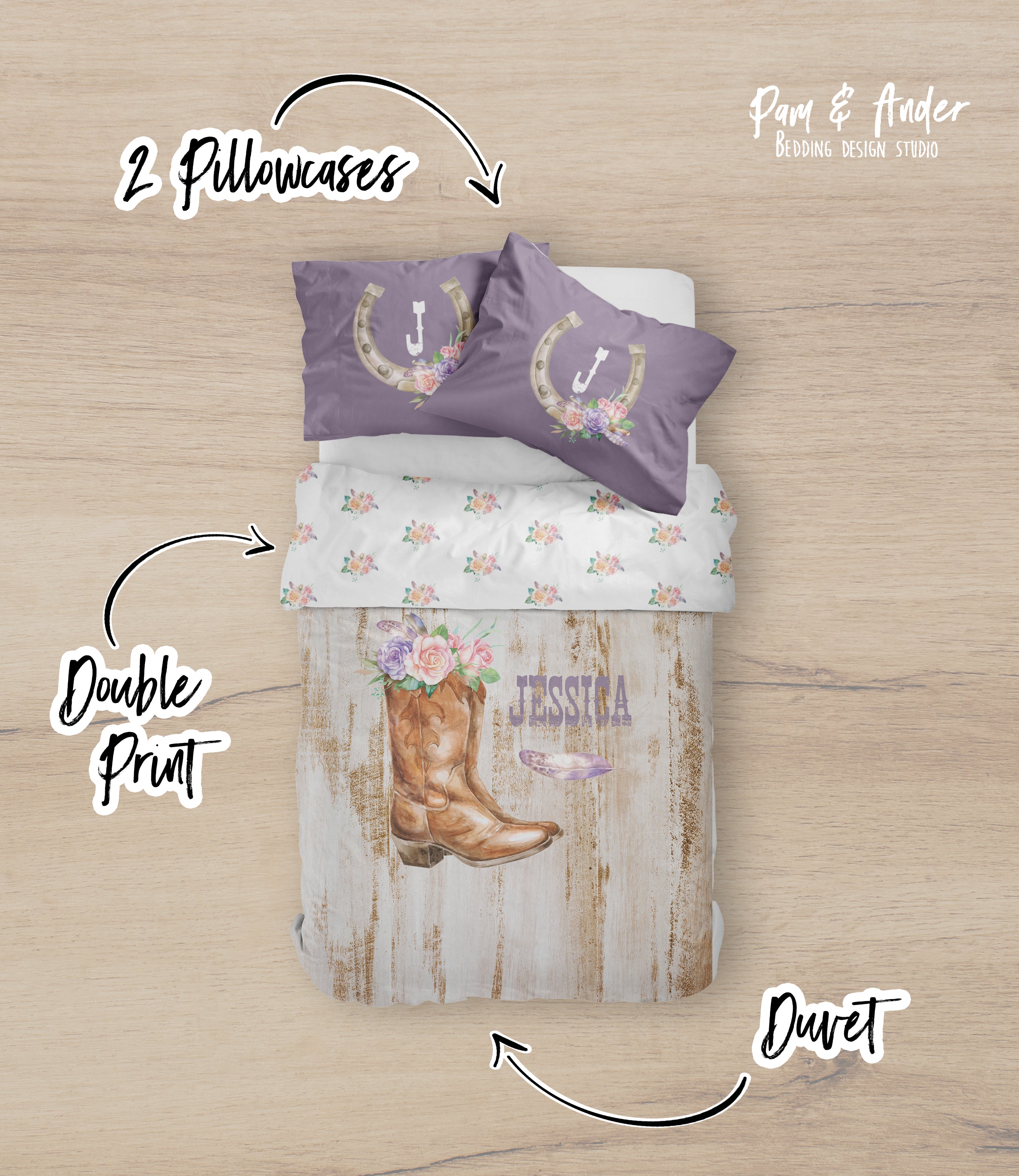 Cowgirl bedding set