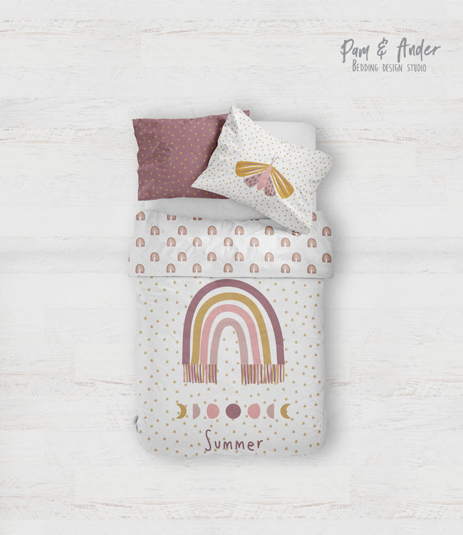 Rainbow boho bedding set Hover Image